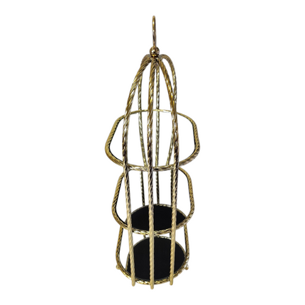 Estante Decorativo Dorado de 3 Niveles con Espejos — Elegancia para Hogar o Eventos