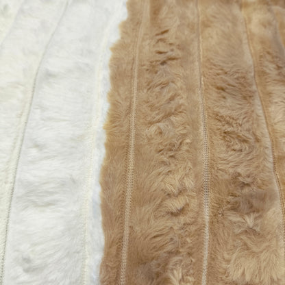 Edredón Aterciopelado con Borreguito MODELO TRAMA DE CANALÉ 2- COLOR CAFÉ