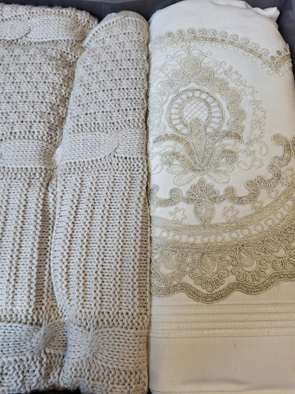 Juego de Cama "Isabella" – Sábanas con Manta de Punto para un Estilo Sofisticado
