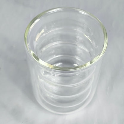 Vasos de Vidrio Doble Pared con Diseño Ondulado – Set de 2 Vasos Modernos