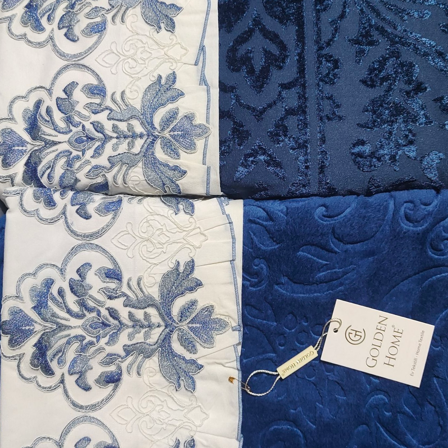 Juego de Cama para Ajuar "Gabriella" – Lujo y Distinción para tu Dormitorio - COLOR AZUL