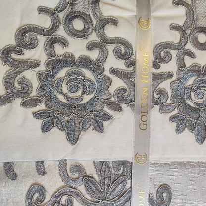 Juego de Cama para Novias "Clouds" – Elegancia y Diseño Clásico - COLOR GRIS