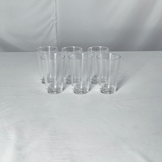 Vasos Hayati – Set de 6 Vasos de Vidrio Transparente Elegante 13cL