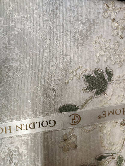 Juego de Cama de Lujo "Messina" – Elegancia Floral para tu Dormitorio - COLOR CAPUCHINO