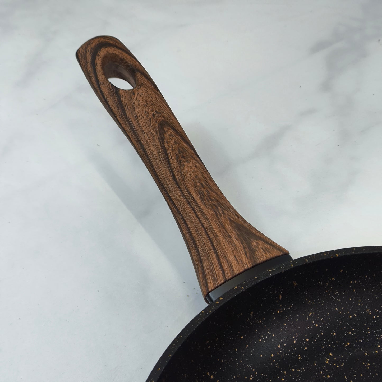 🖤 Sartén Gourmet Kitchen Eneas – Aluminio 4mm con Revestimiento Mármol Antiadherente