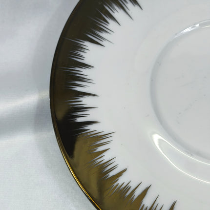 ✨ Conjunto de 6 Chávenas de Café em Porcelana Branca com Acabamento Dourado Elegante ✨