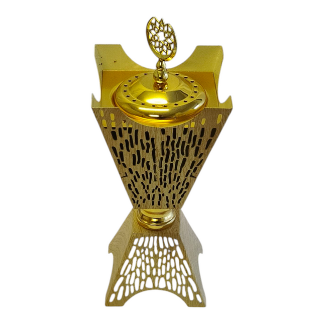 Incensário árabe dourado — Design luxuoso vazado