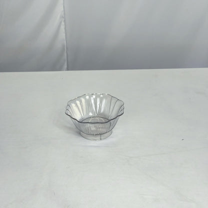 Conjunto de 6 taças de plástico – ideais para sobremesas, snacks e saladas.