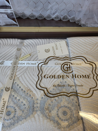 Juego de Cama de Lujo "Loren" – Diseño Moderno y Elegante para tu Dormitorio - COLOR GRIS