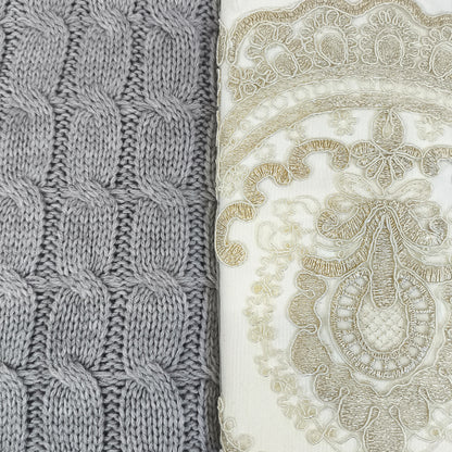 Juego de Cama "Isabella" – Sábanas con Manta de Punto para un Estilo Sofisticado