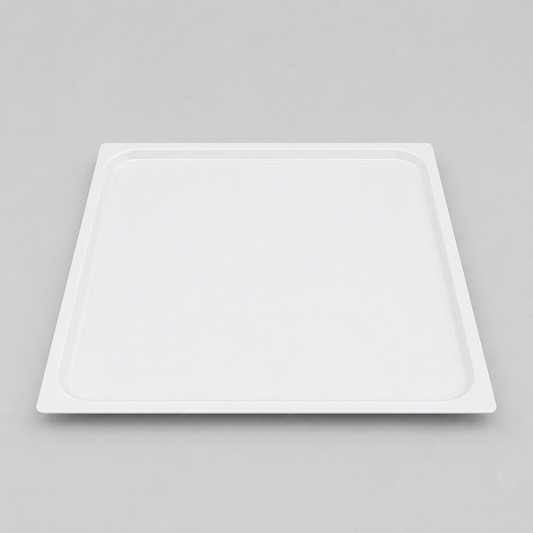 Bandeja Cuadrada de Melamina Blanca – Elegante, Resistente y Multiusos 50 X 50 cm