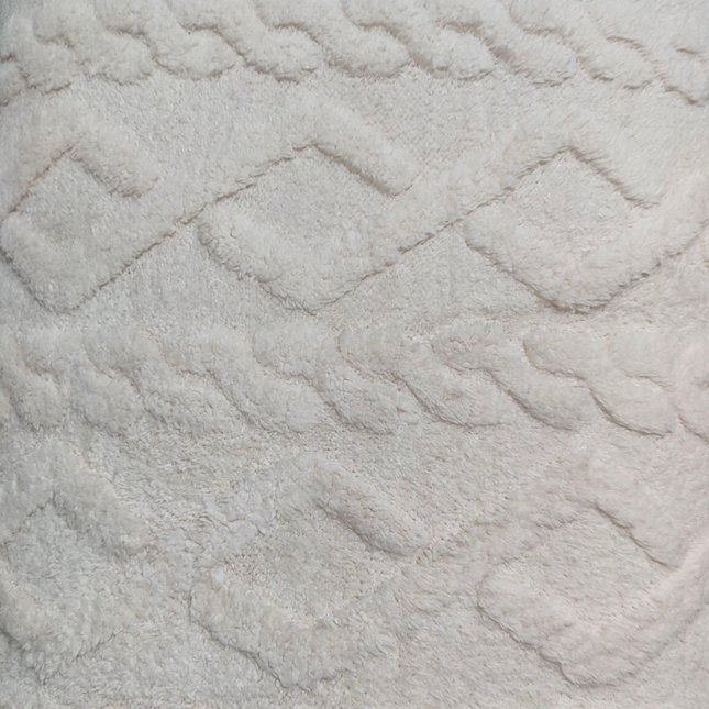 Duvet with Sherpa Lining, Braided Pattern – 230 x 250 cm – Cream Color