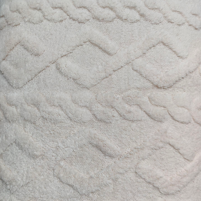 Edredón con Borrego Modelo Trenzas – 230 x 250 cm - COLOR CREMA