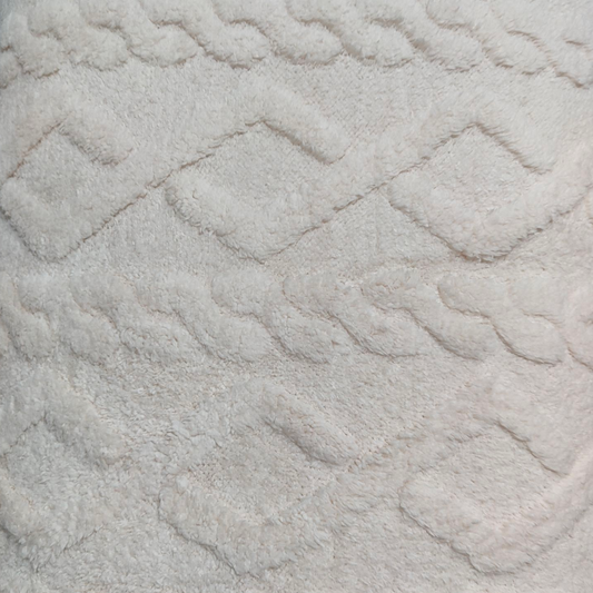 Edredón con Borrego Modelo Trenzas – 230 x 250 cm - COLOR CREMA