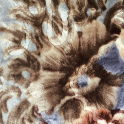 Manta de Pelúcia Vermelha com Flores - Extra Macia e Quente para Inverno (200x230 cm, 4,5 kg)