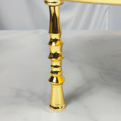 Bandeja Decorativa Redonda Dorada con Patas – 45 cm DIÁMETRO | Bandeja Elegante para Servir y Decorar