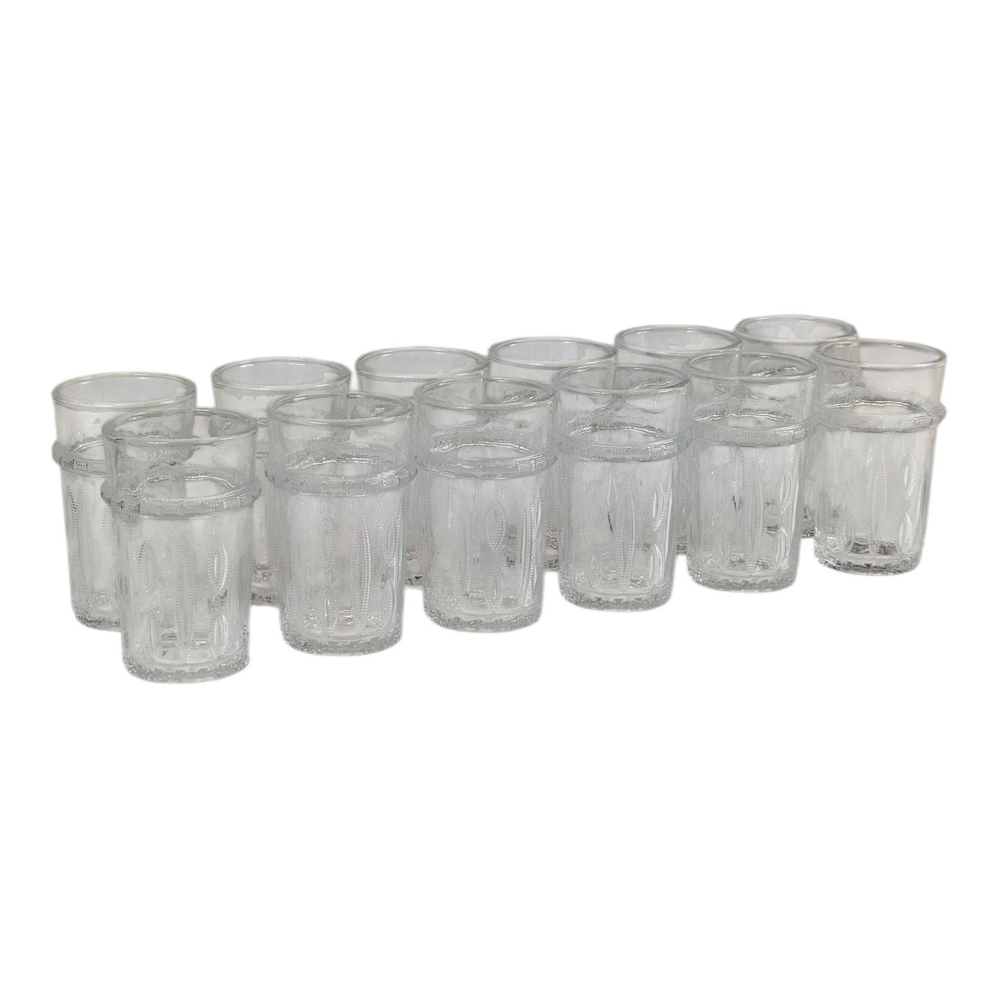 Vaso de Cristal Decorado para Té Árabe - Estilo Transparente Tallado