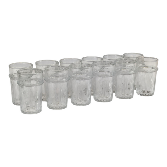 Vaso de Cristal Decorado para Té Árabe - Estilo Transparente Tallado