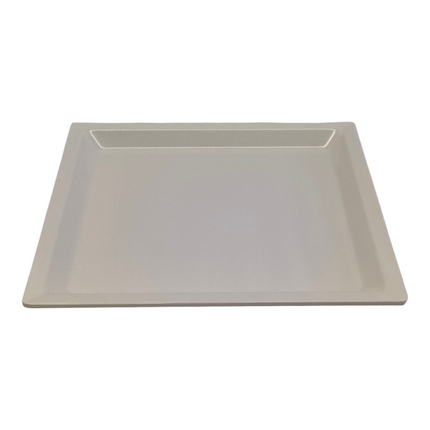 Prato quadrado de melamina 35×35 cm — Branco, para servir e apresentar