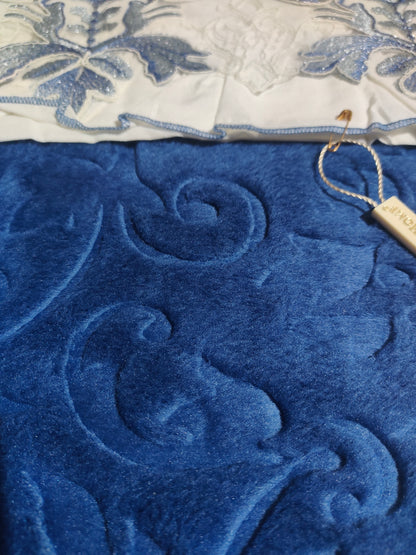 Juego de Cama para Ajuar "Gabriella" – Lujo y Distinción para tu Dormitorio - COLOR AZUL