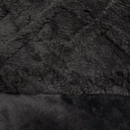 Edredón con TERCIOPELO Modelo Trenzas – 230 x 250 cm - COLOR NEGRO