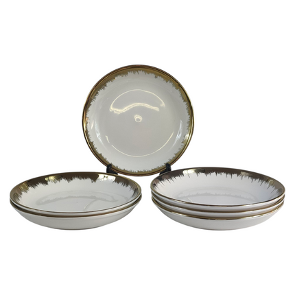 ✨ 24-Piece Dinnerware Set with Gold Rim ✨
