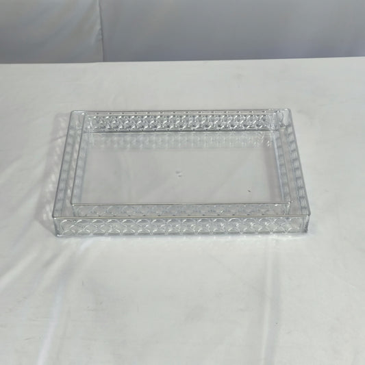 Bandeja Acrílica Transparente Cuadrada – Minimalista y Elegante