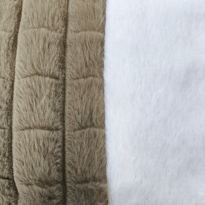 Edredón Acolchado con Borreguito – COLOR CAFÉ- Elegancia y Confort Absoluto