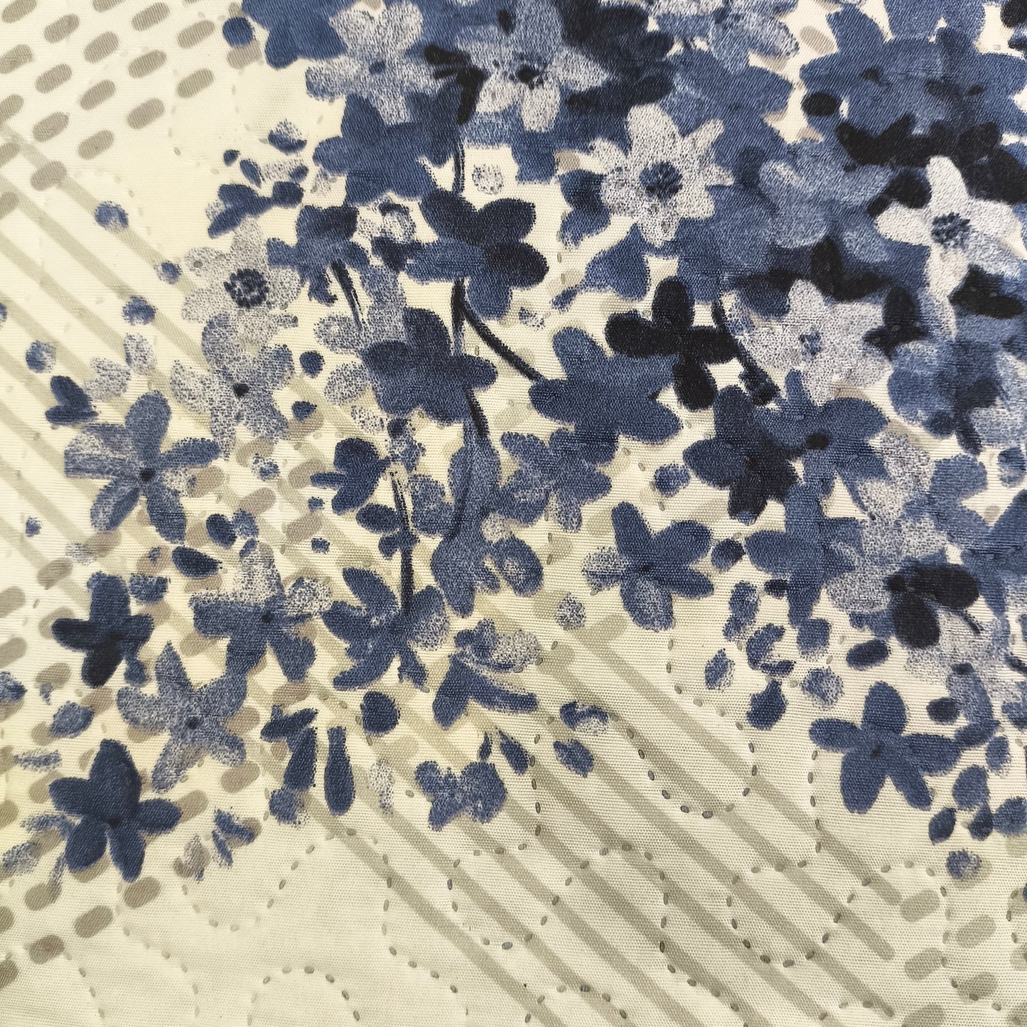 Colcha Bouti Reversible  — Modelo FLORES AZUL