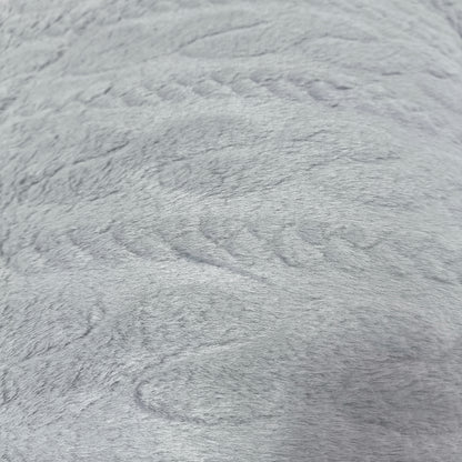 Edredón Aterciopelado con Borreguito MODELO TRAMA DE CANALÉ TRENZADO - COLOR GRIS OSCURO