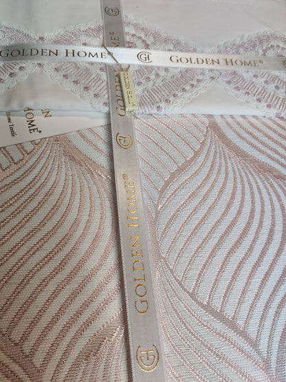 Juego de Cama para Novias "Monza" – Elegancia y Estilo Contemporáneo - COLOR ROSA PASTEL