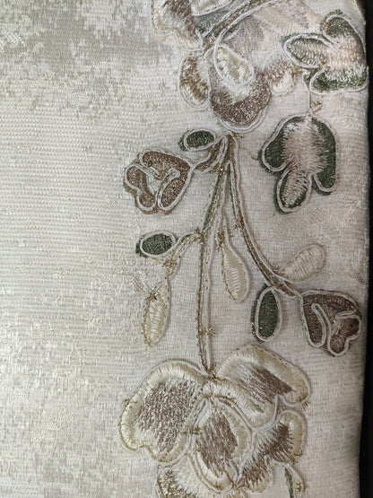 Juego de Cama de Lujo "Messina" – Elegancia Floral para tu Dormitorio - COLOR CAPUCHINO