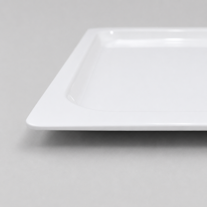 Bandeja Cuadrada de Melamina Blanca – Elegante, Resistente y Multiusos 50 X 50 cm