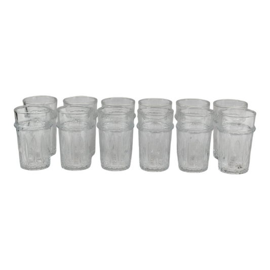 Vaso de Cristal Decorado para Té Árabe - Estilo Transparente Tallado