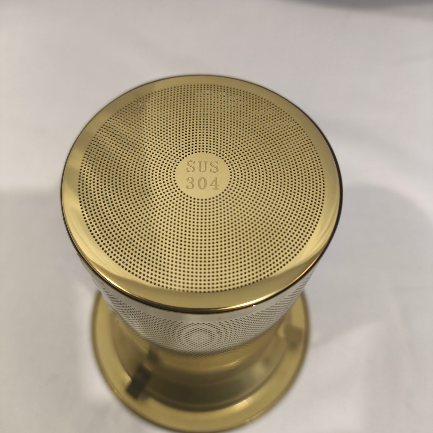 Tetera de Cristal con Filtro y Tapa Dorada-750mL