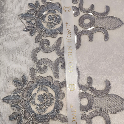 Juego de Cama de Lujo "Vicenza" – Elegancia Clásica con Estilo Barroco - COLOR GRIS