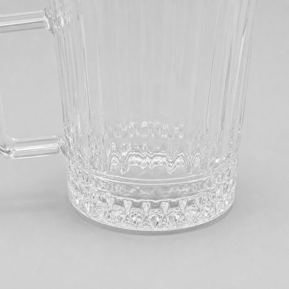 Set de 6 Tazas de Cristal con Asa – Diseño Elegante para Zumos, Café, Té e Infusiones