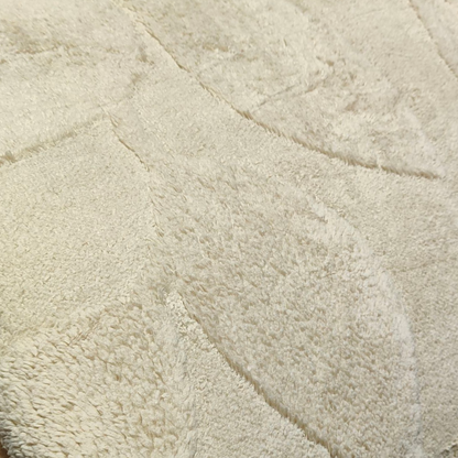 Edredón con Borrego Modelo Hojas en Relieve – 230 x 250 cm - COLOR BEIGE