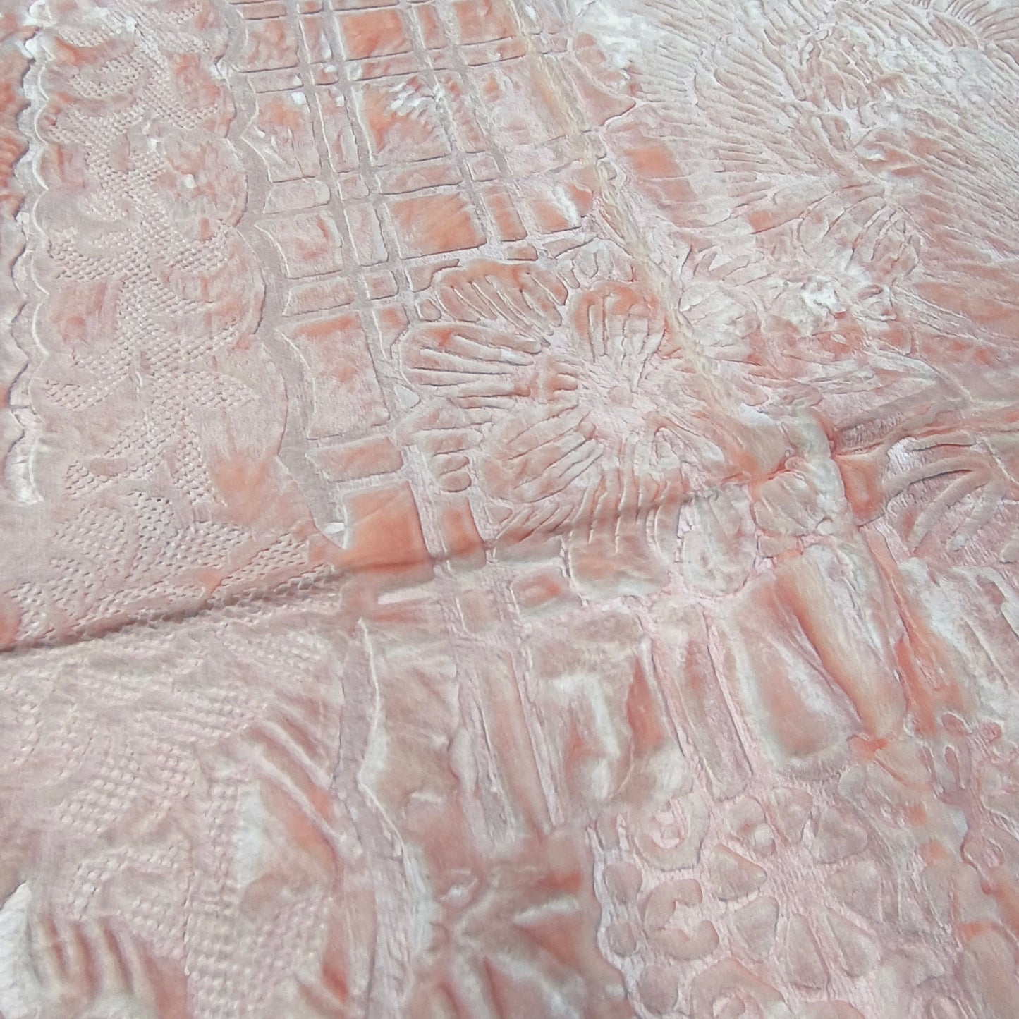 Manta de Felpa Color salmón - Extra Suave y Cálida para Invierno (200x230 cm, 4,5 kg)