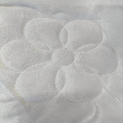 Edredón Aterciopelado con Borreguito MODELO TRAMA DE CANALÉ TRENZADO - COLOR MARRÓN