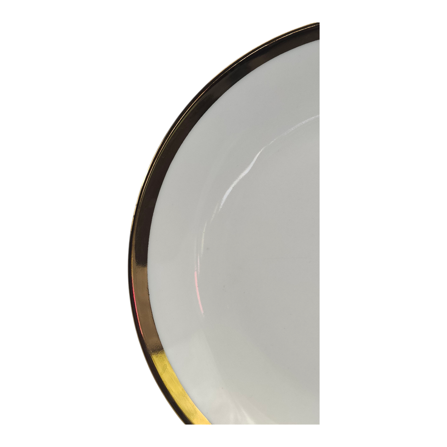 🏷 Plato de Cerámica Ø20 cm – Borde Dorado Elegante