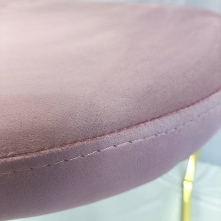 💗✨ Cadeira SERGIO 12 em ROSA CLARO / BLUSH com Base Dourada — Glam Premium ✨💛