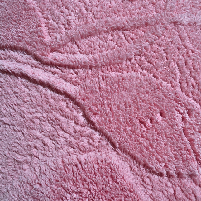 Sheepskin Quilt, Embossed Leaf Pattern – 230 x 250 cm – PINK