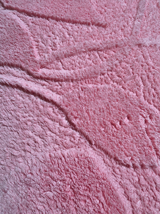 Edredón con Borrego Modelo Hojas en Relieve – 230 x 250 cm - COLOR ROSA