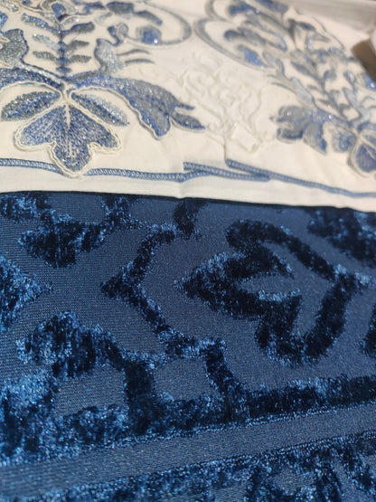 Juego de Cama para Ajuar "Gabriella" – Lujo y Distinción para tu Dormitorio - COLOR AZUL