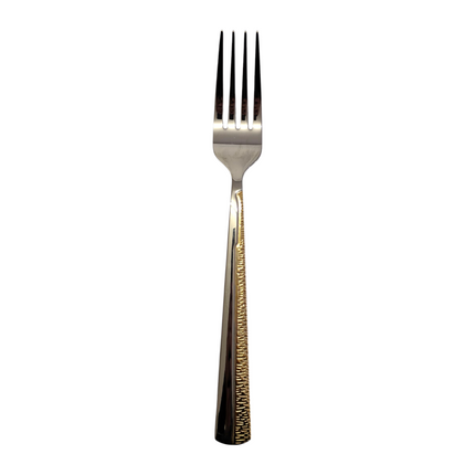 Set de 6 Tenedores de Mesa – Acero Inoxidable con Detalle Dorado | Colección Premium