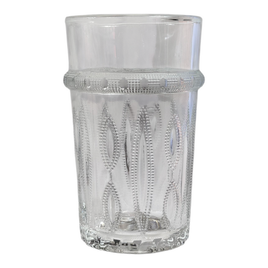 Vaso de Cristal Decorado para Té Árabe - Estilo Transparente Tallado