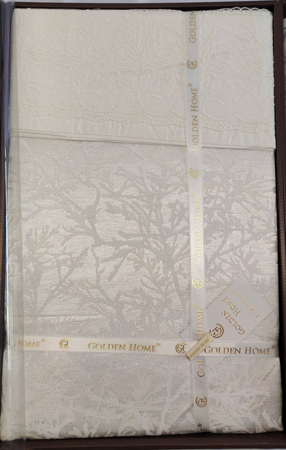 Juego de Cama para Ajuar "Torino" – Sofisticación Natural en tu Dormitorio - COLOR CREMA