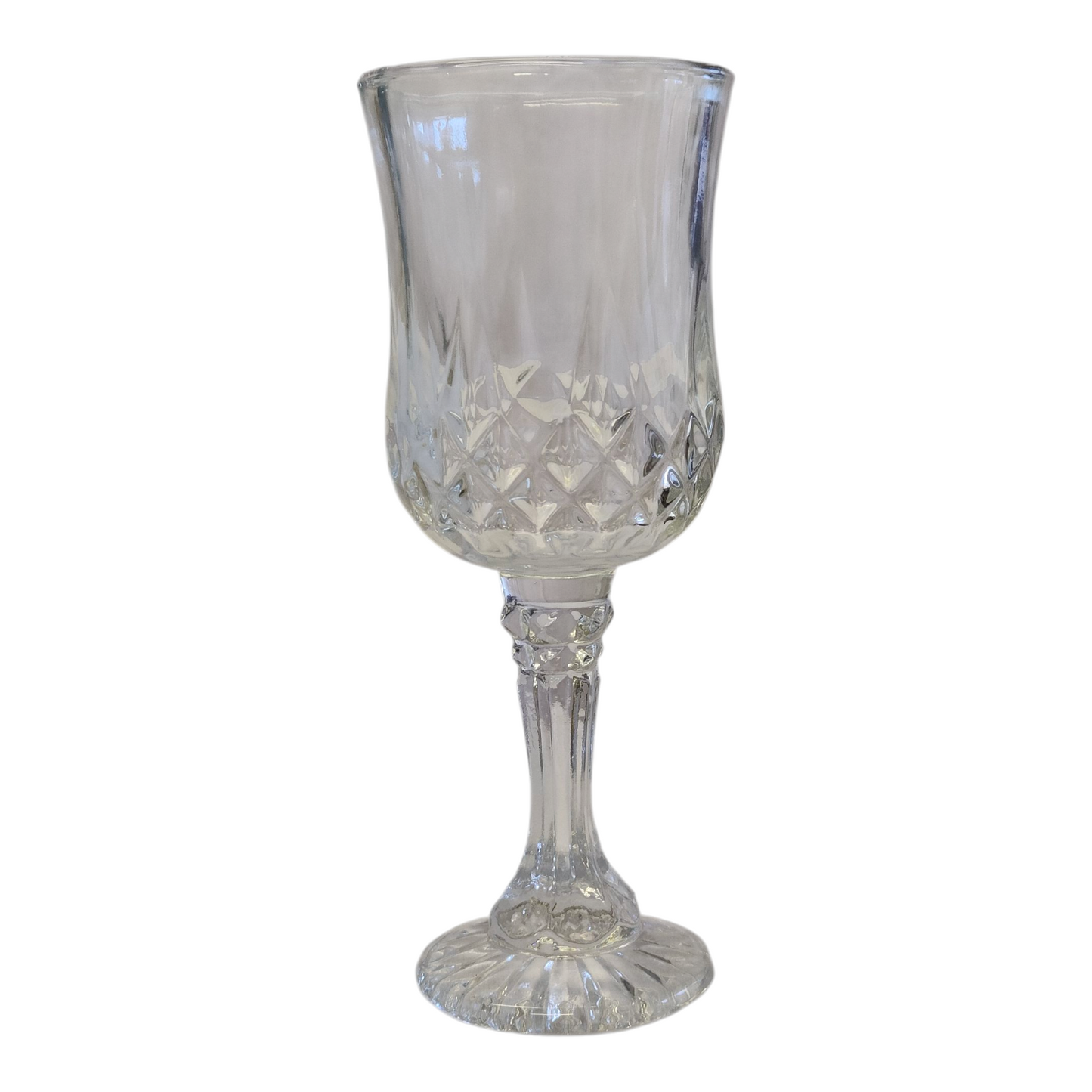 Juego de 12 Copas Altas de Vidrio Tallado – Estilo Vintage