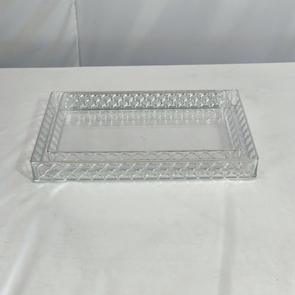 Bandeja Acrílica Transparente Cuadrada – Minimalista y Elegante